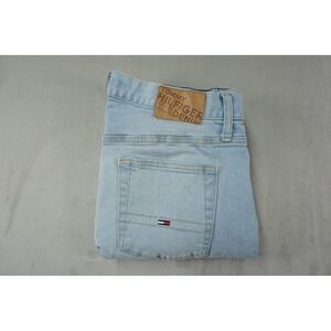 Tommy Hilfiger Jeans Mens 34x31 Light Wash Slim Straight Stretch Denim